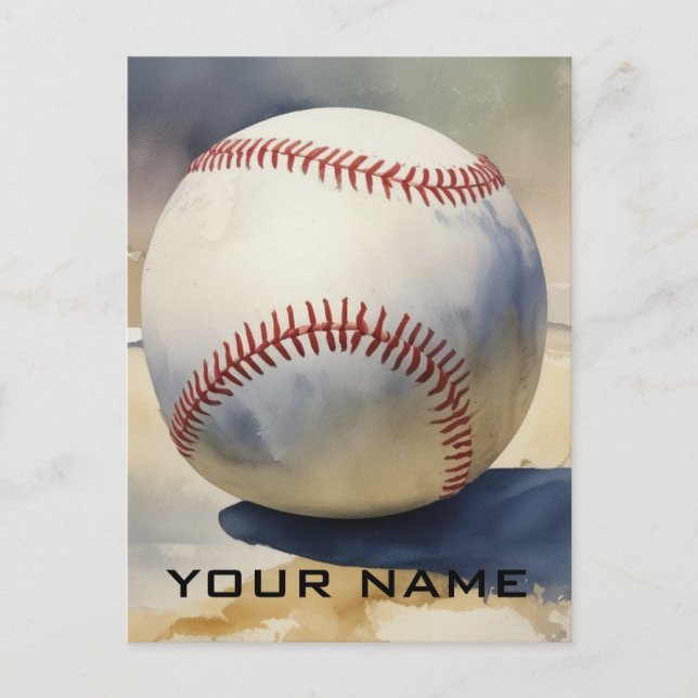Baseball Inspirational Add Your Name Postcard (Front)