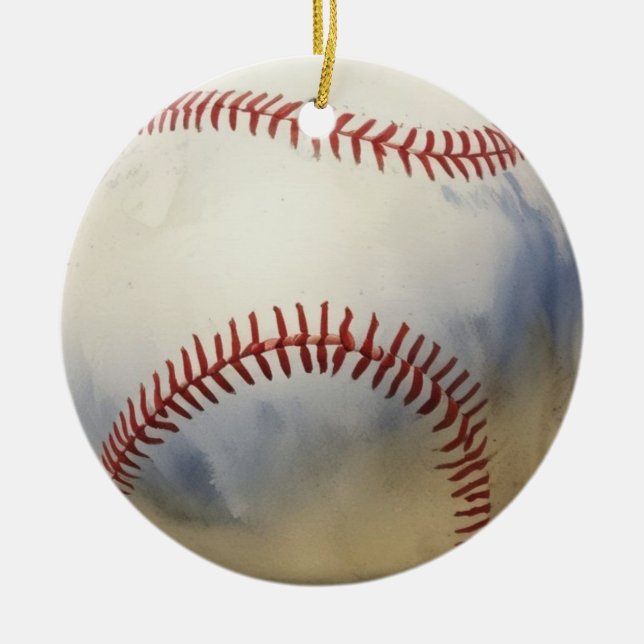Baseball Inspirational Ceramic Tree Decoration (Front)