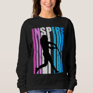 Baseball Inspire Pink Blue Color Inspirational Mot Sweatshirt