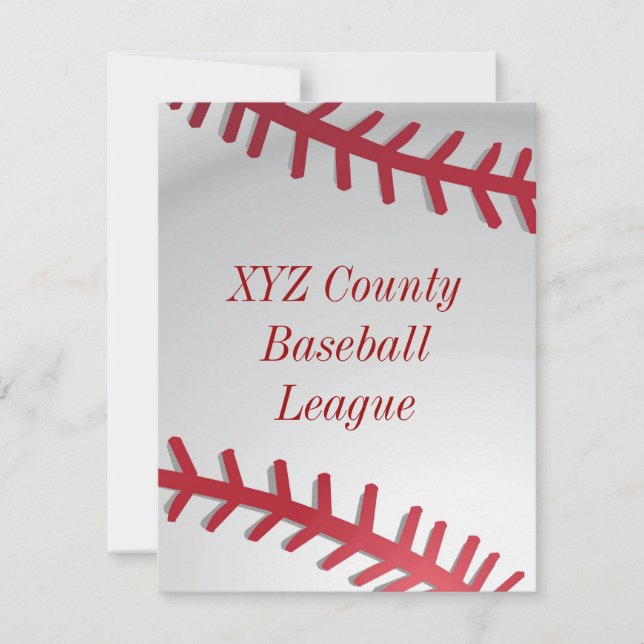 Baseball Invitation (Front)