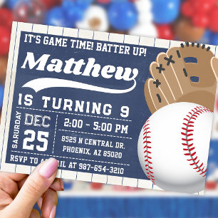 Baseball invitation, Baseball Birthday Invitation