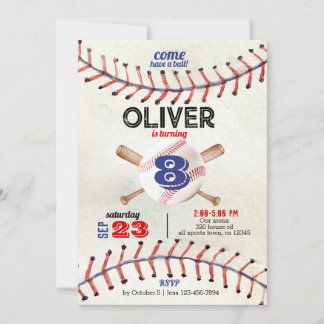 Baseball invitation, rookie of the year invitation