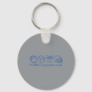 Baseball Is Favourite Season Coquette Bow Women Key Ring