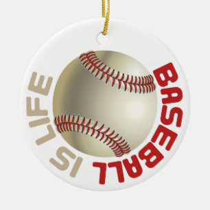Baseball is Life Ceramic Tree Decoration