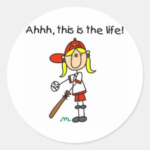 Baseball is Life Classic Round Sticker
