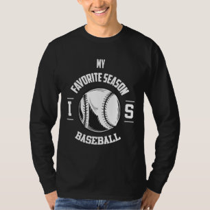 Baseball Is My Favourite Season Baseball Vintage W T-Shirt