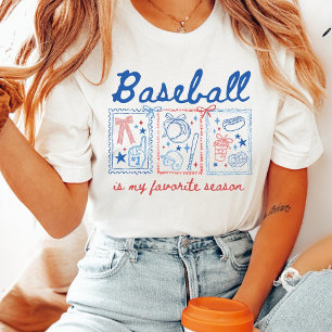 Baseball is My Favourite Season Coquette T-Shirt