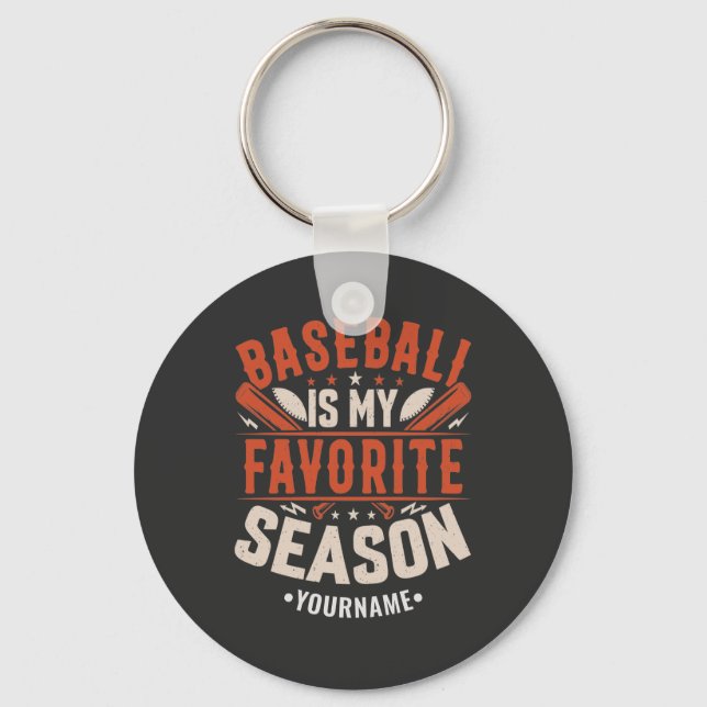 Baseball is my Favourite Season Key Ring (Front)