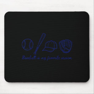 Baseball Is My Favourite Season Sports Minimalist Mouse Pad