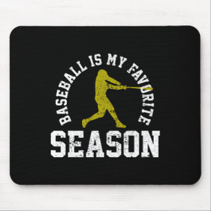 Baseball Is My Favourite Season Vintage Gift Mouse Pad
