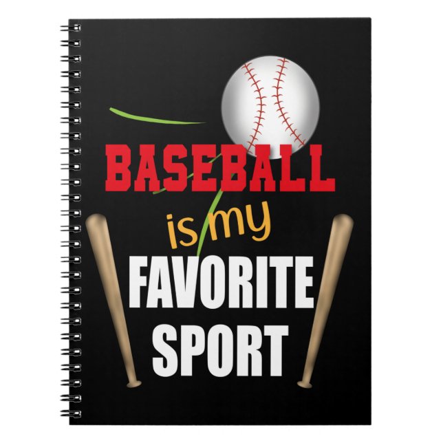 Baseball is My Favourite Sport, Sports Lover Playe Notebook (Front)