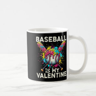 Baseball Is My Valentine Ice Cream Drip Crossed Ba Coffee Mug
