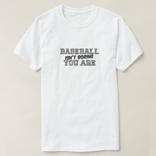 Baseball isn't Boring Men's Basic T-Shirt (Design Front)