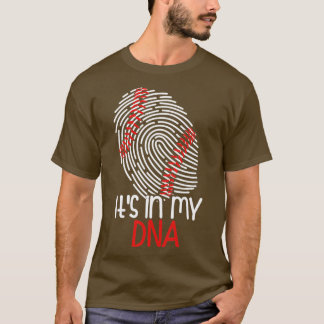 Baseball Its in my DNA Fingerprint  T-Shirt