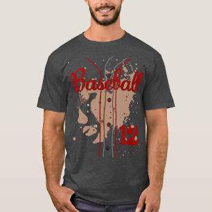 Baseball Jersey Number 12 Kids Baseball Uniform Di T-Shirt