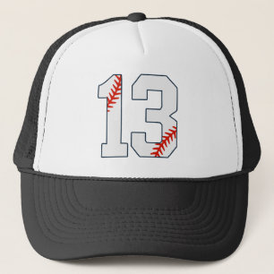 Baseball Jersey Number 13 Trucker Hat