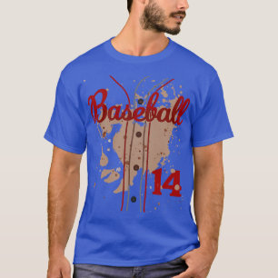 Baseball Jersey Number 14 Kids Baseball Uniform Di T-Shirt