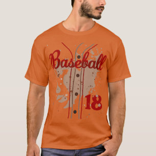Baseball Jersey Number 18 Kids Baseball Uniform Di T-Shirt