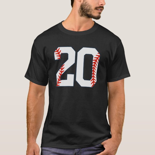 Baseball Jersey Number 20 T-Shirt (Front)