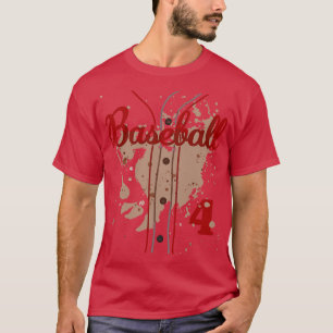Baseball Jersey Number 4 Baseball Uniform Dirty Fu T-Shirt