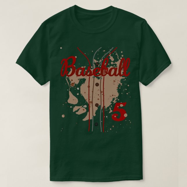 Baseball Jersey Number 5 Kids Baseball Uniform Dir T-Shirt (Design Front)
