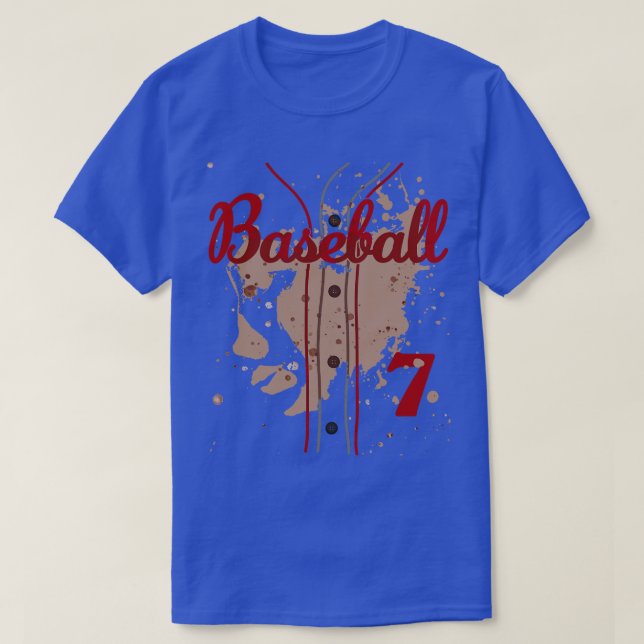 Baseball Jersey Number 7 Kids Baseball Uniform Dir T-Shirt (Design Front)