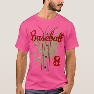 Baseball Jersey Number 8 Kids Baseball Uniform Dir T-Shirt