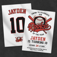 Baseball Jersey Rookie of the Year Birthday Party