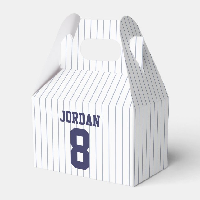 Baseball Jersey - Sports Theme Birthday Party Favour Box (Front Side)