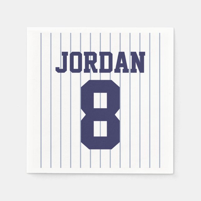 Baseball Jersey - Sports Theme Birthday Party Napkin (Front)