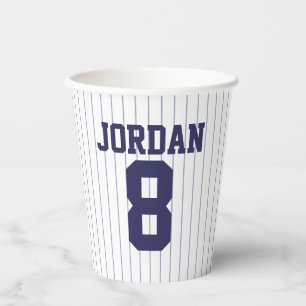 Baseball Jersey - Sports Theme Birthday Party Paper Cups