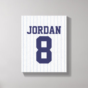 Baseball Jersey with Custom Name and Number Canvas Print