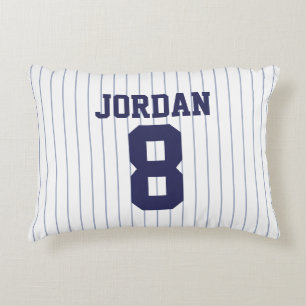 Baseball Jersey with Custom Name and Number Decorative Cushion