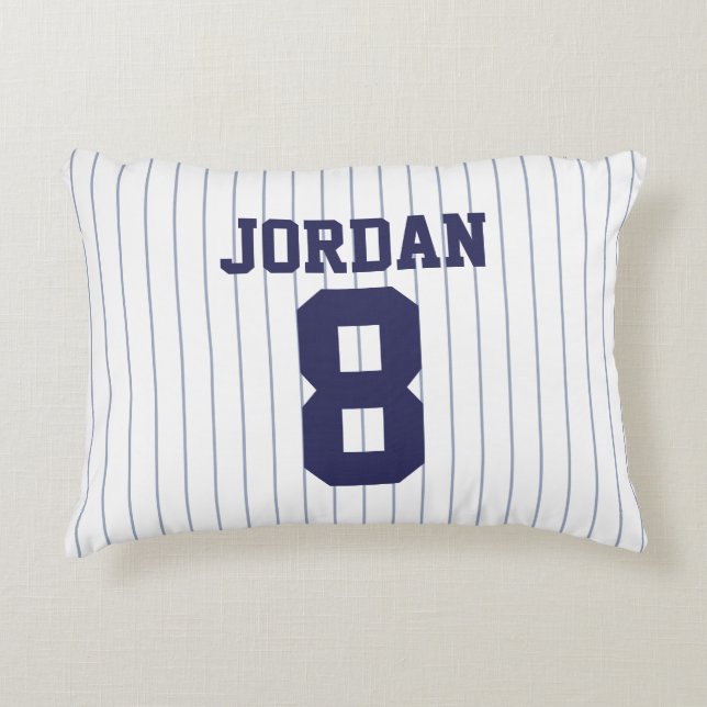 Baseball Jersey with Custom Name and Number Decorative Cushion (Front)