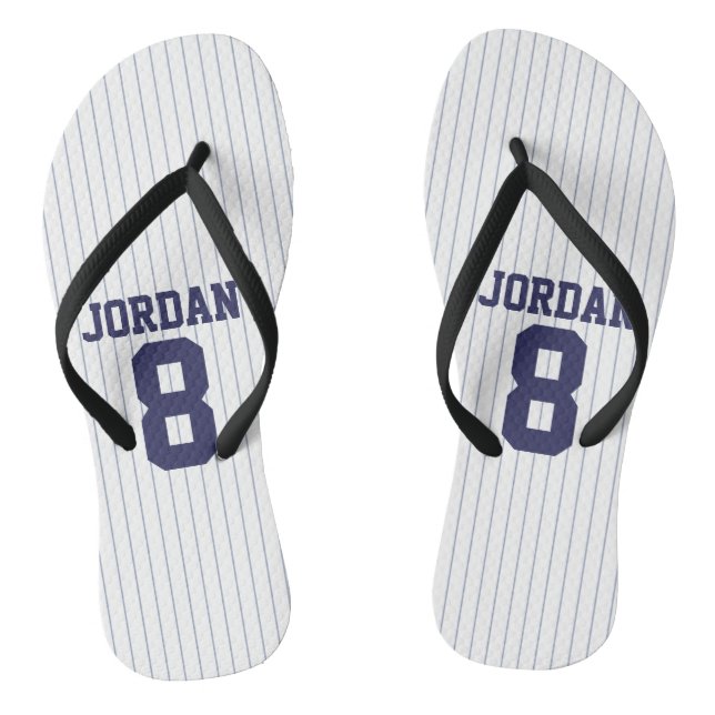 Baseball Jersey with Custom Name and Number Jandals (Footbed)