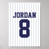 Baseball Jersey with Custom Name and Number