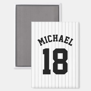 Baseball Jersey with Custom Name & Number Magnet
