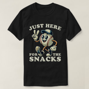 Baseball Just Here For The Snacks Sports Fan T-Shirt
