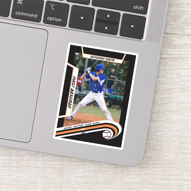 Baseball Keepsakes Lively Orange Black Custom  (Detail)
