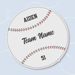 Baseball Kid Team Name Number Vinyl Sticker
