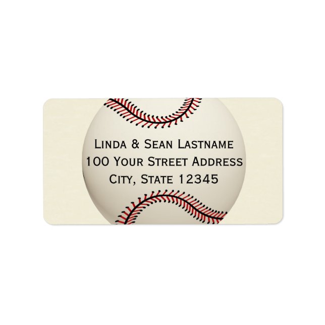 Baseball Label (Front)