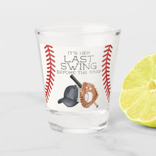 Baseball Last Swing Home Run Bridal Shower Favour Shot Glass