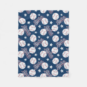 Baseball league fleece blanket