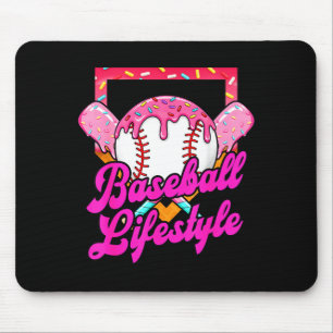 Baseball Life Lifestyle Home Plate Ice Cream Drip  Mouse Pad