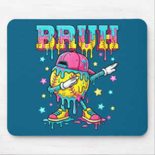 Baseball life style apparel youth drip baseball mouse pad