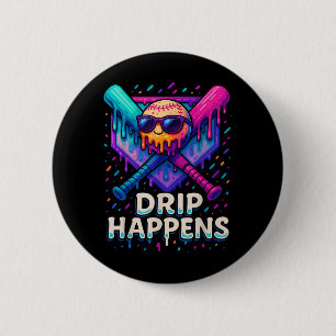 Baseball Lifestyle 101 Apparel Youth Baseball Drip 6 Cm Round Badge