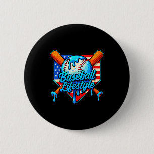 Baseball Lifestyle 101 Apparel Youth Baseball Drip 6 Cm Round Badge