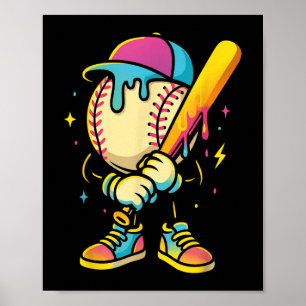 Baseball Lifestyle 101 Apparel Youth Baseball Drip Poster