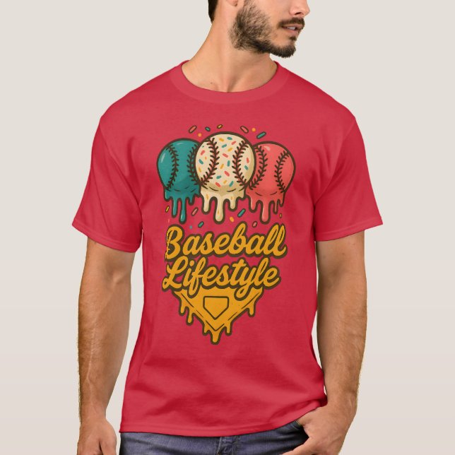 Baseball Lifestyle 101 Apparel Youth Baseball Drip T-Shirt (Front)