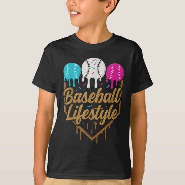 Baseball Lifestyle 101 Apparel Youth Baseball Drip T-Shirt (Front)